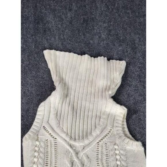 Piper & Blue Sweater Dress Women Sz XL White Cable Knit Cowl Neck Boho - Picture 6 of 7
